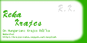 reka krajcs business card